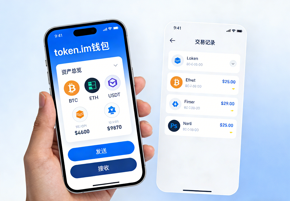 token钱包App界面展示